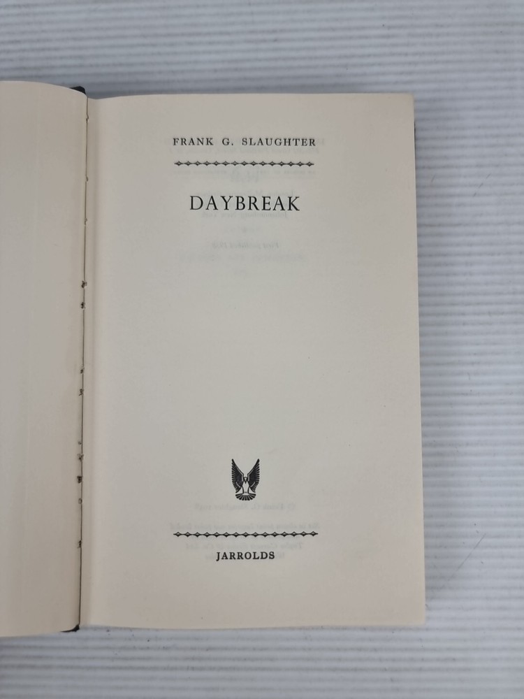 Vintage DAYBREAK by Frank G. Slaughter 1st Published Jarrolds 1958 HC