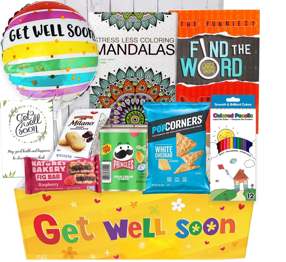 GET WELL GIFT Basket, package for Adults or kids Men, women, boy or girl Care...