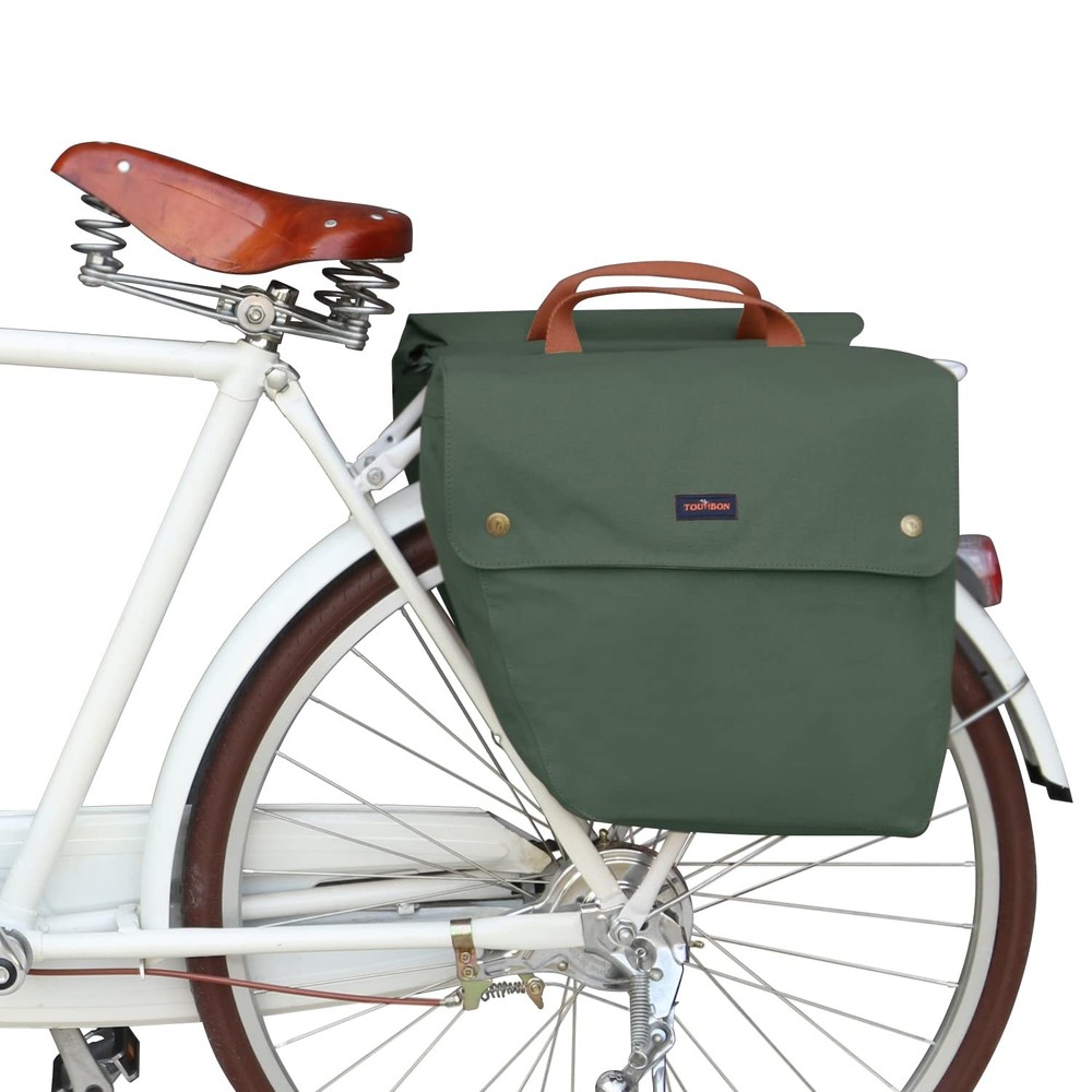 Water-Resistant Double Cycling Pannier Bags for Rear Bike Rack-image
