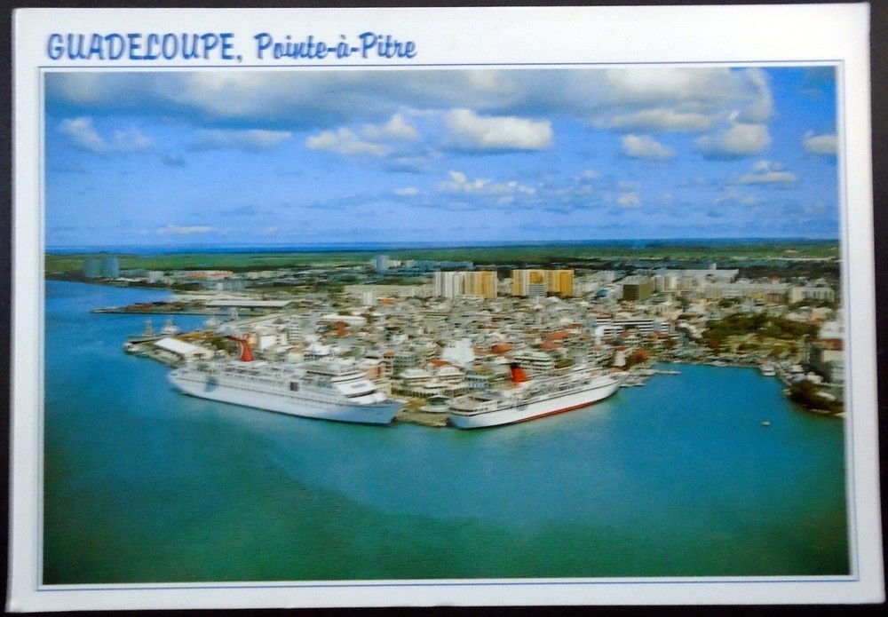 C7905 4x6 Card, Cruise Ships, Pointe-a-Pitre, Grand Terre, Guadeloupe, France
