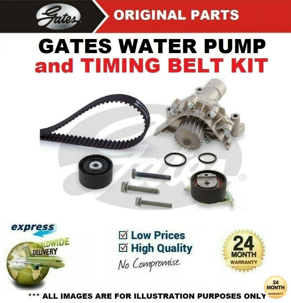 GATES WATER PUMP & TIMING BELT KIT for PEUGEOT 407 SW 2.0 2004->