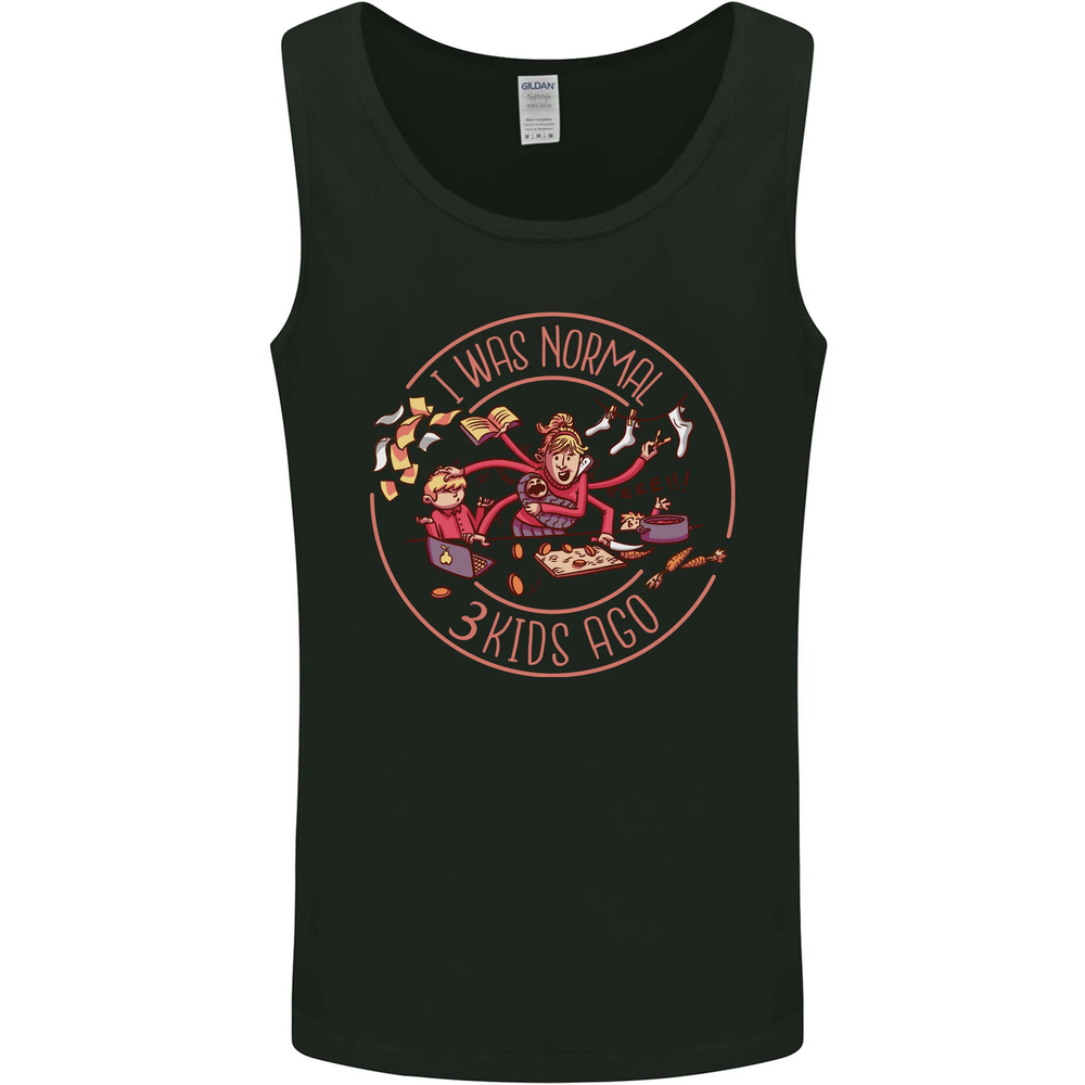 Mothers Day I Was Normal Three Kids Ago Mens Vest Tank Top-image