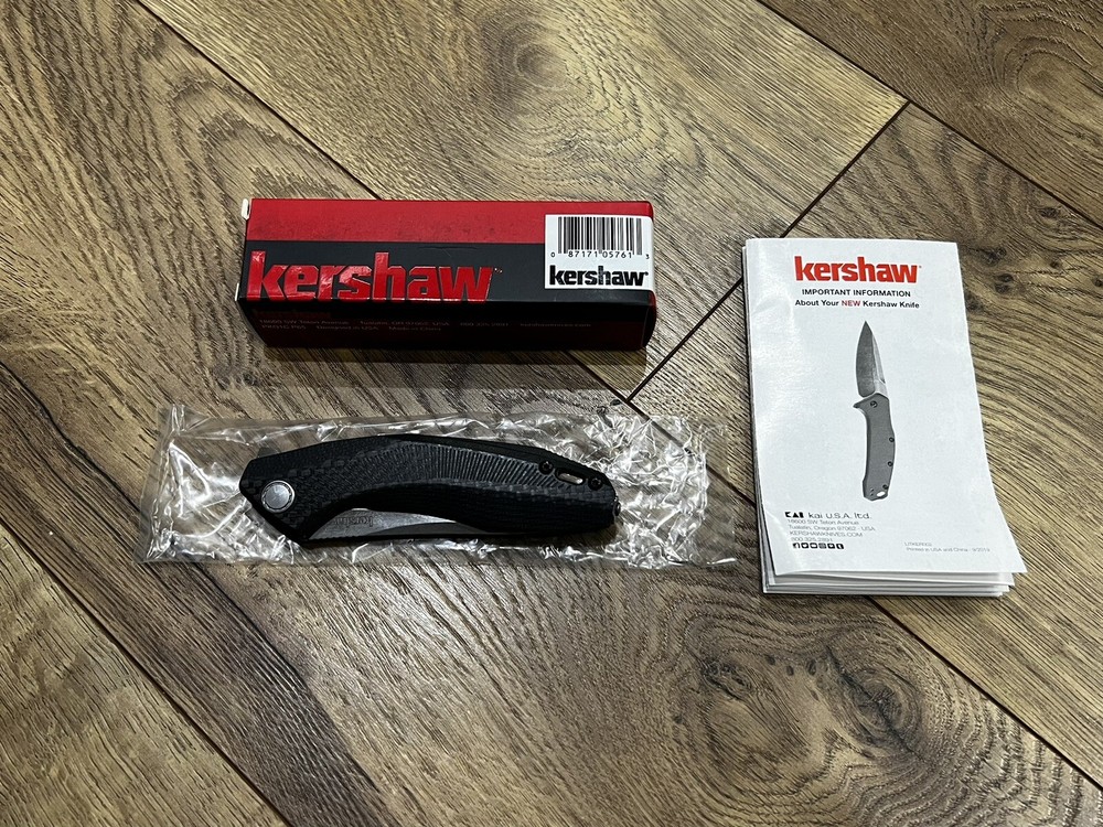 KERSHAW TUMBLER Knife 4038 NEW Black EDC Sub-Framelock KVT Ball Bearings D2