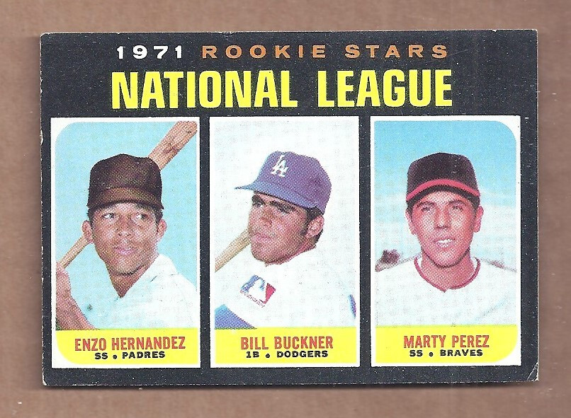 1971 Topps #529 NL Rookies Hernandez Buckner Perez EX Condition Baseball Card