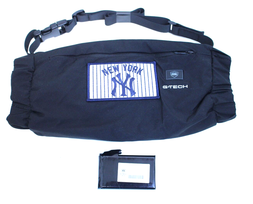G-Tech Heated Hand Warmer Sport  Heated Pouch Winter Sports  Black NY Yankees