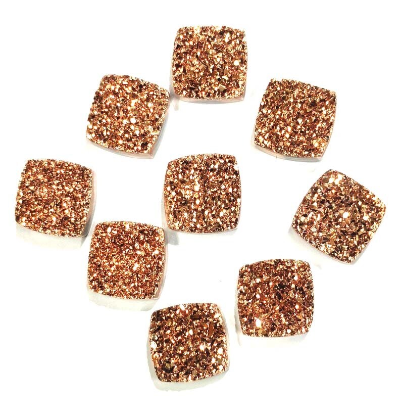 Natural Cushion Titanium Agate Druzy Quartz Astrology Drusy Earrings Making