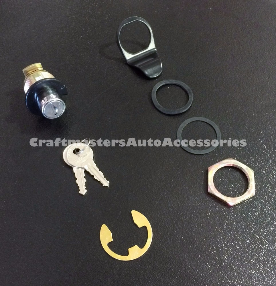 Truck cap / Tonneau  LEER Push Button Lock Handle w finger pull  # 81522-A