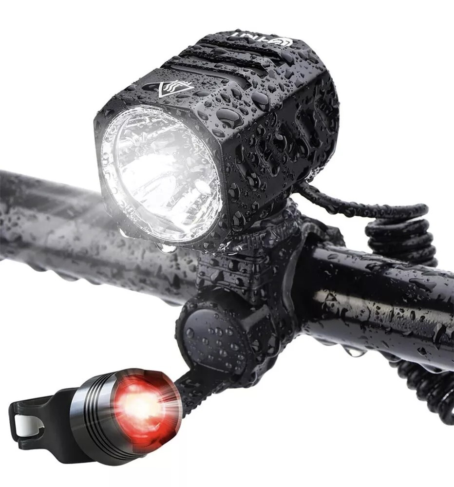 Super Bright 1200 Lumens USB Rechargeable Waterproof Bike Light for Road Cycling