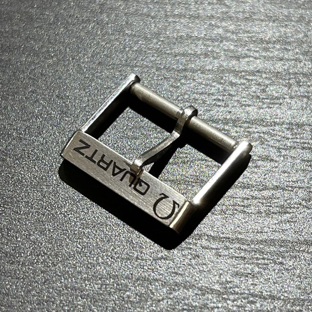 OMEGA Watch Buckle Clasp 16mm Silver Stainless Steel Engraving