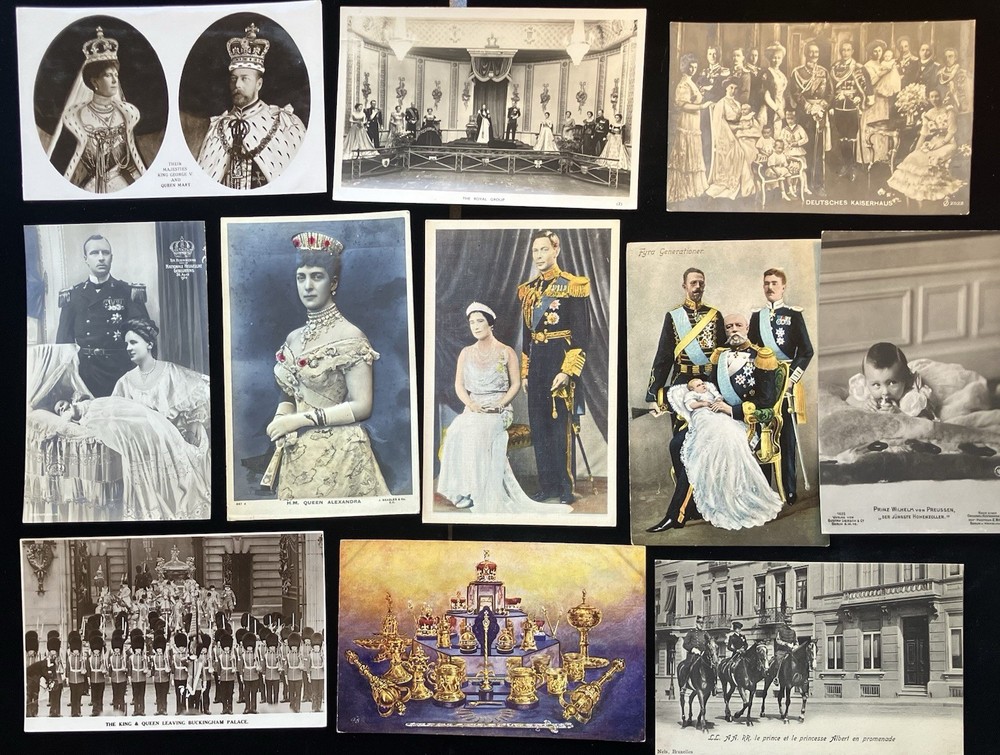 11 Royalty Postcard LOT  UK King George German Kaiserhaus  Alexandra Embossed