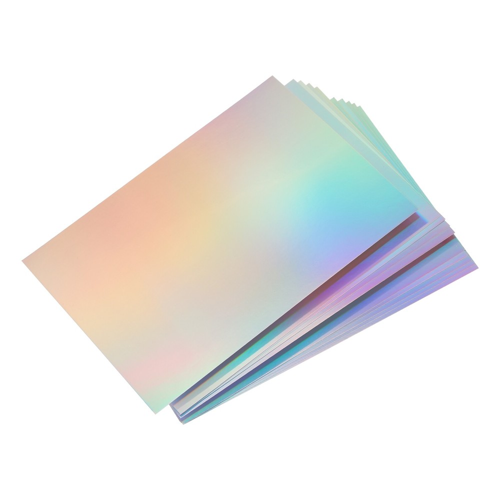 100Pcs Metallic Foil Board Card Stock Sheets 8 Inch x 11 Inch, Mixed Colors