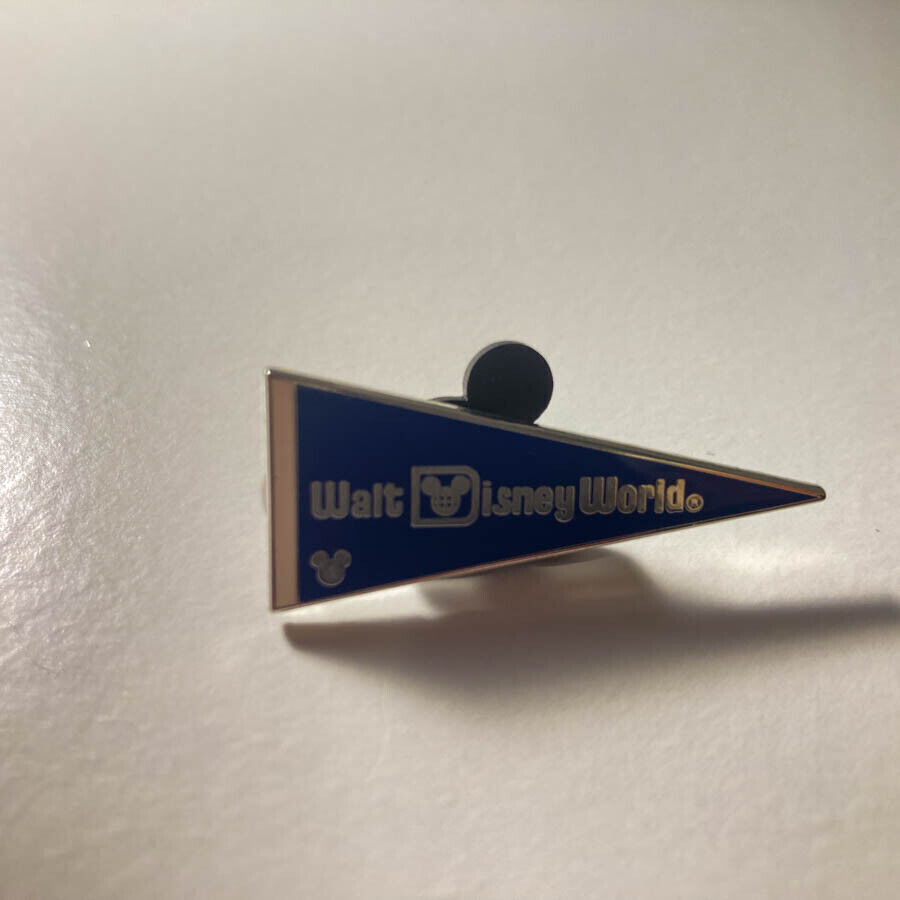 Disney WDW 2010 Hidden Mickey Pennant Blue Pin Collectible