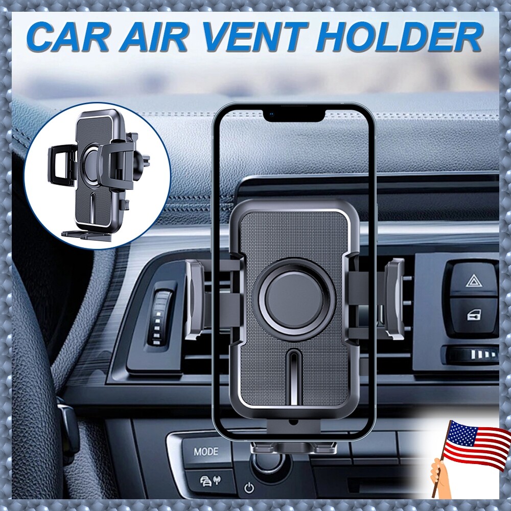 Universal Air Vent Hook Car Holder Mount Stand Bracket Mobile Phone Clip Cradle