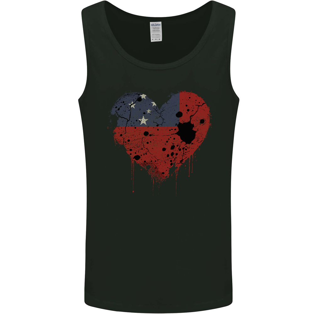 Love Samoa Flag Samoan Day Football Mens Vest Tank Top