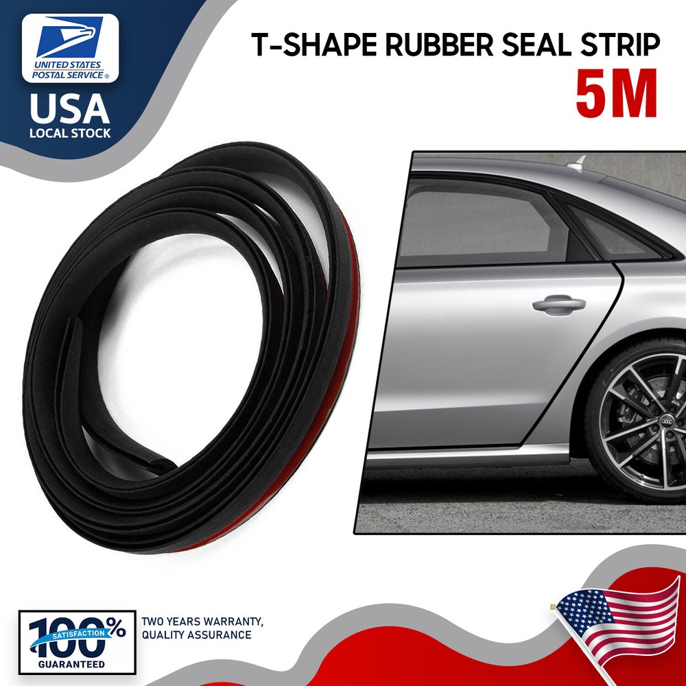 5M 16.5FT Rubber Car Front Rear Windshield Panel Seal Strip Sealed Moulding Trim