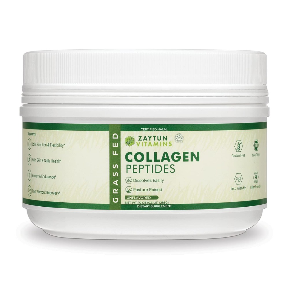 Zaytun Halal Collagen Peptides Powder, Hydrolyzed Type I & III Collagen, Supp...