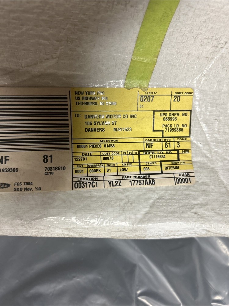 Front Bumper 4 Door XLS Black Fits 99-01 Ford Explorer OEM YL2Z-17757-AAB