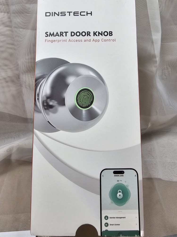Smart Rechargeable Biometric Door Lock with Key & App Control - New or Open Box