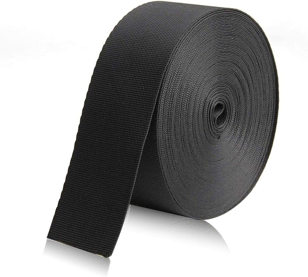 1.5 Inch Wide 10 Yards Black Nylon Webbing Strap，Polypropylene Straps for Bags,