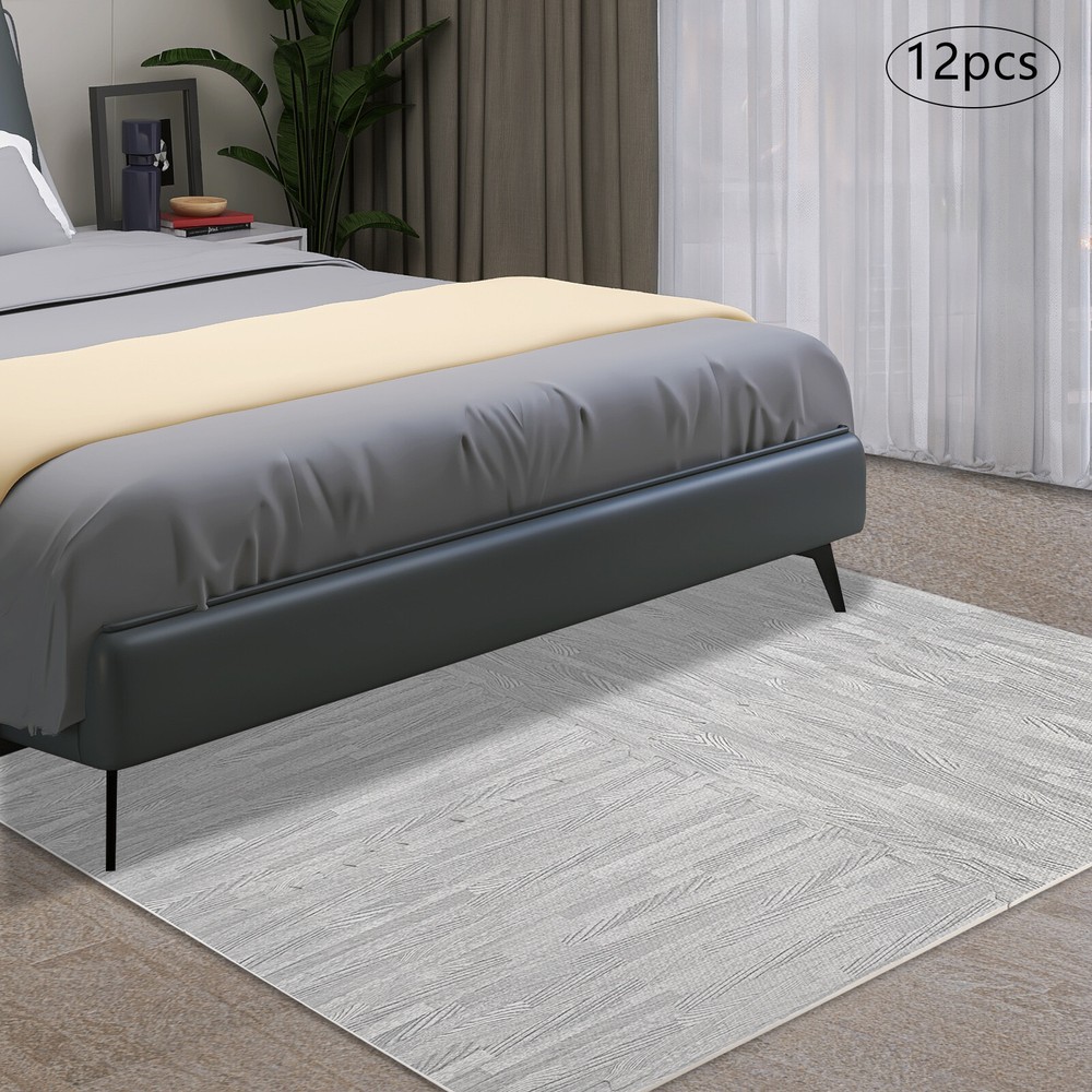 12PCS Grey Interlocking Foam Floor Mats  Foam Puzzle Floor Mats Foam Tiles