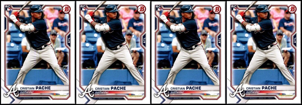 2021 Bowman Cristian Pache (4) Card Lot - Last Call – Scoop It Up Before It D...