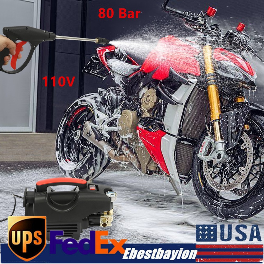 80bar Electric High Pressure Washer for Cars & Auto Cleaning