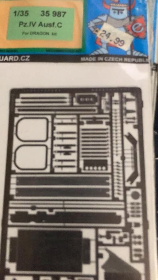 35987 Eduard  Photo etched PARTS for 1/35 German Panzer IV Ausf.C for Dragon kit