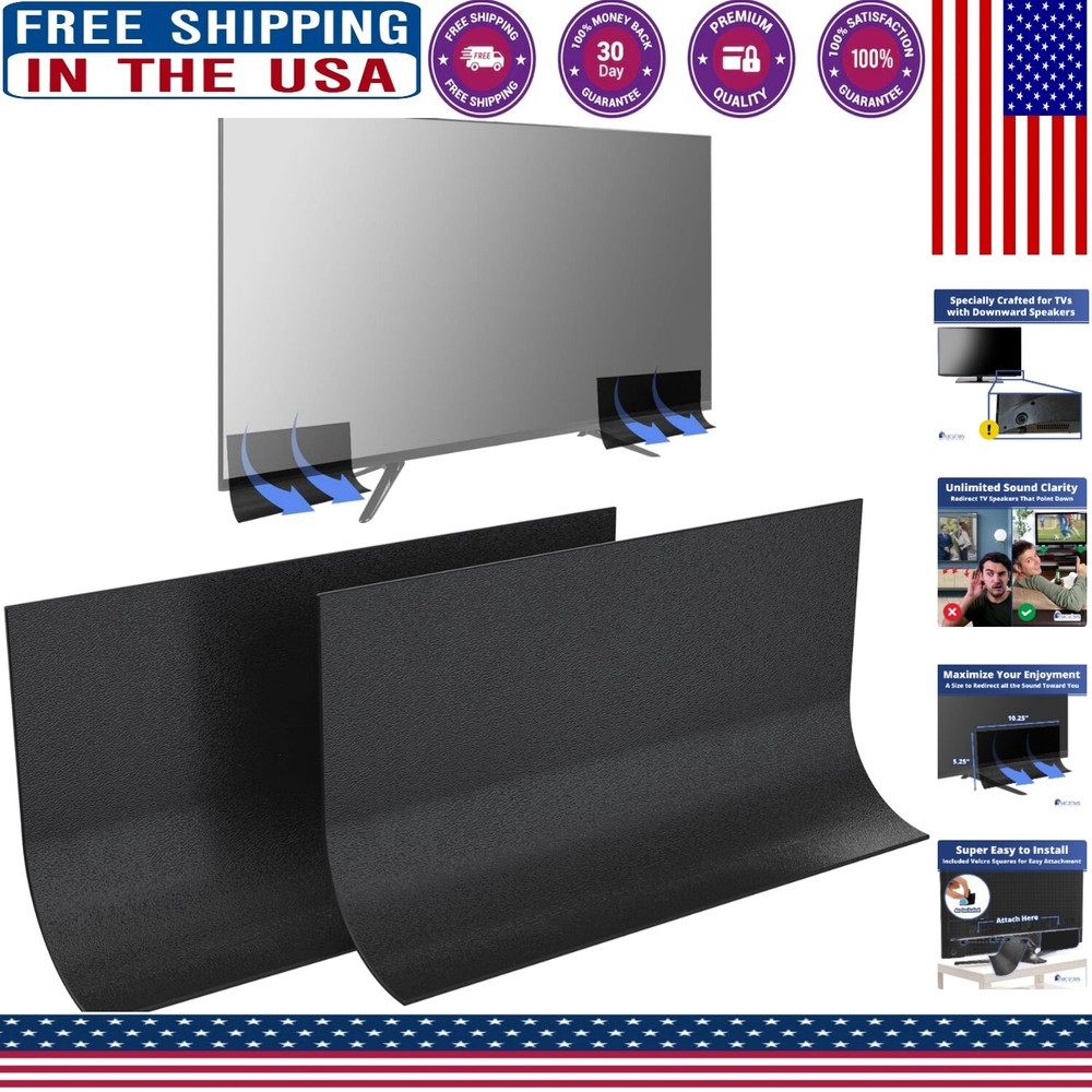 Affordable TV Speaker Sound Amplifier Set with Bass Boost - Easy Installation