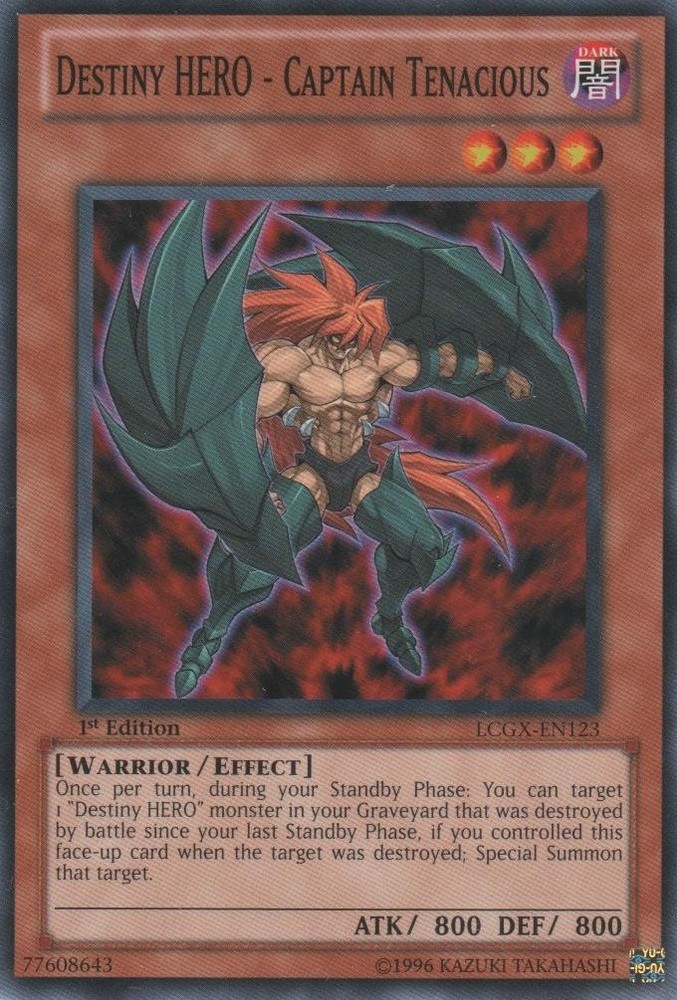 3x Destiny HERO Captain Tenacious LCGX-EN123 1st Ed Common Near Mint