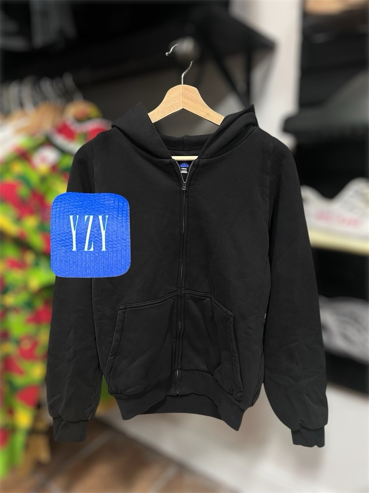 Yzy Gap - Black Zip Up Hoodie - Unreleased - Multiple Sizes - Thick & Warm -