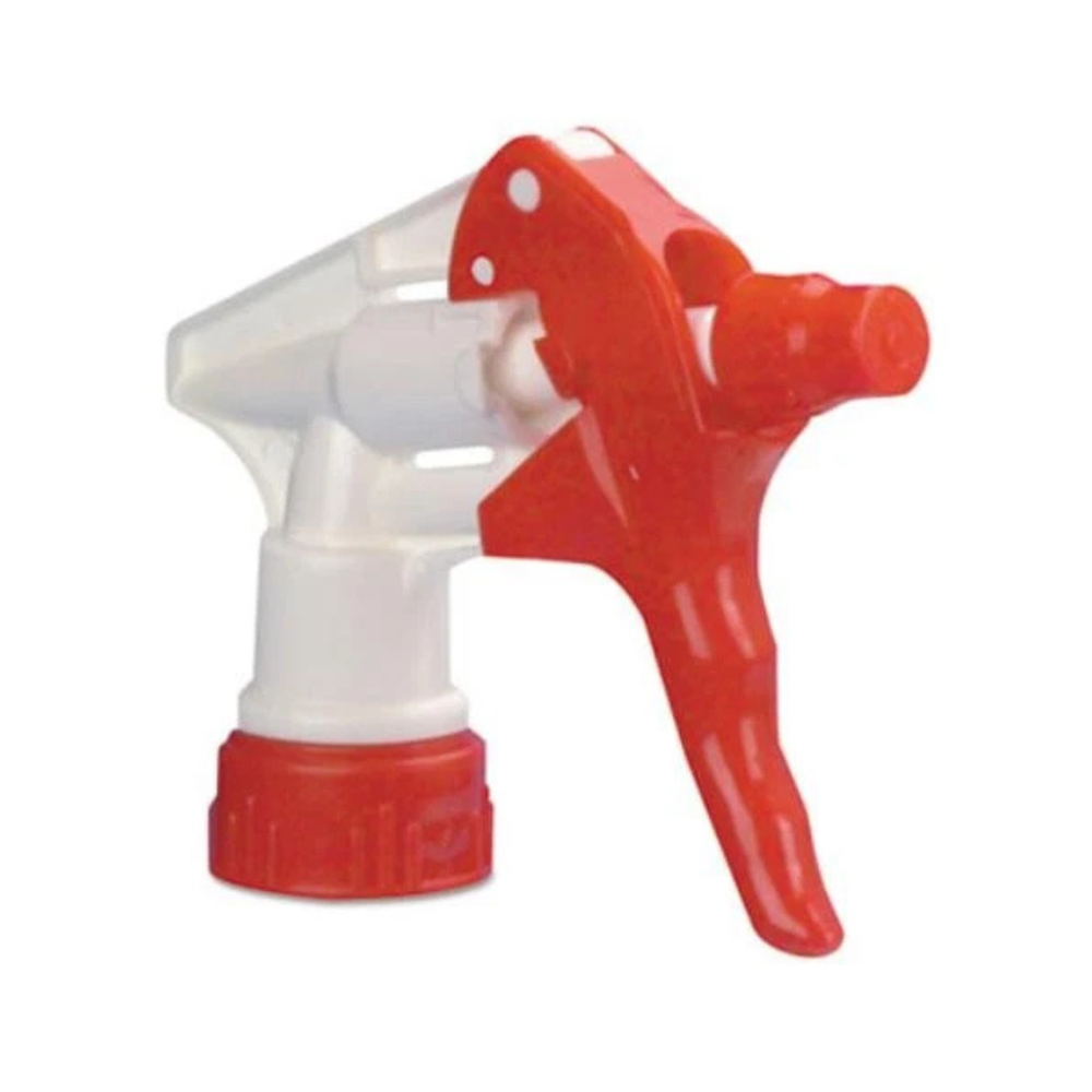 Boardwalk 250F Trigger Sprayer with 8-Inch Tube for 24 oz Bottles in Red and White | Adjustable Nozzle