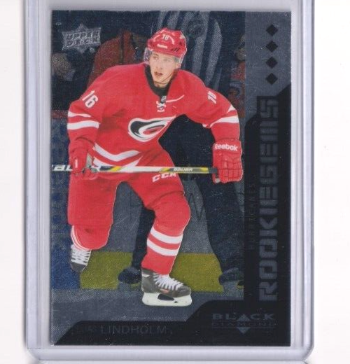 2013-14 UD Black Diamond Rookie Gems 228 Elias Lindholm Carolina Hurricanes