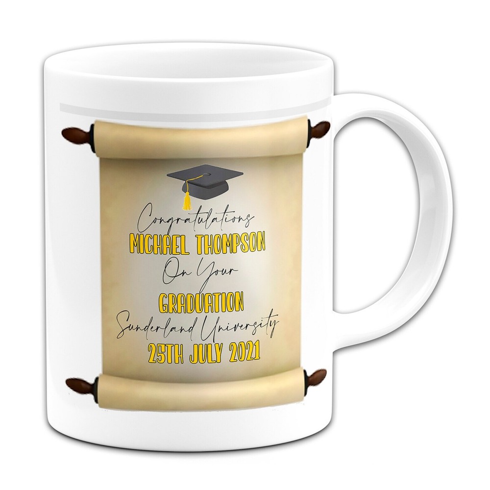 Personalised Graduate Scroll Designnovelty Mug