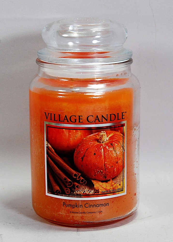 Pumpkin Cinnamon 2-Wick Scented Candle by Village Candle 21.25 Oz 170-Hour Burn Time