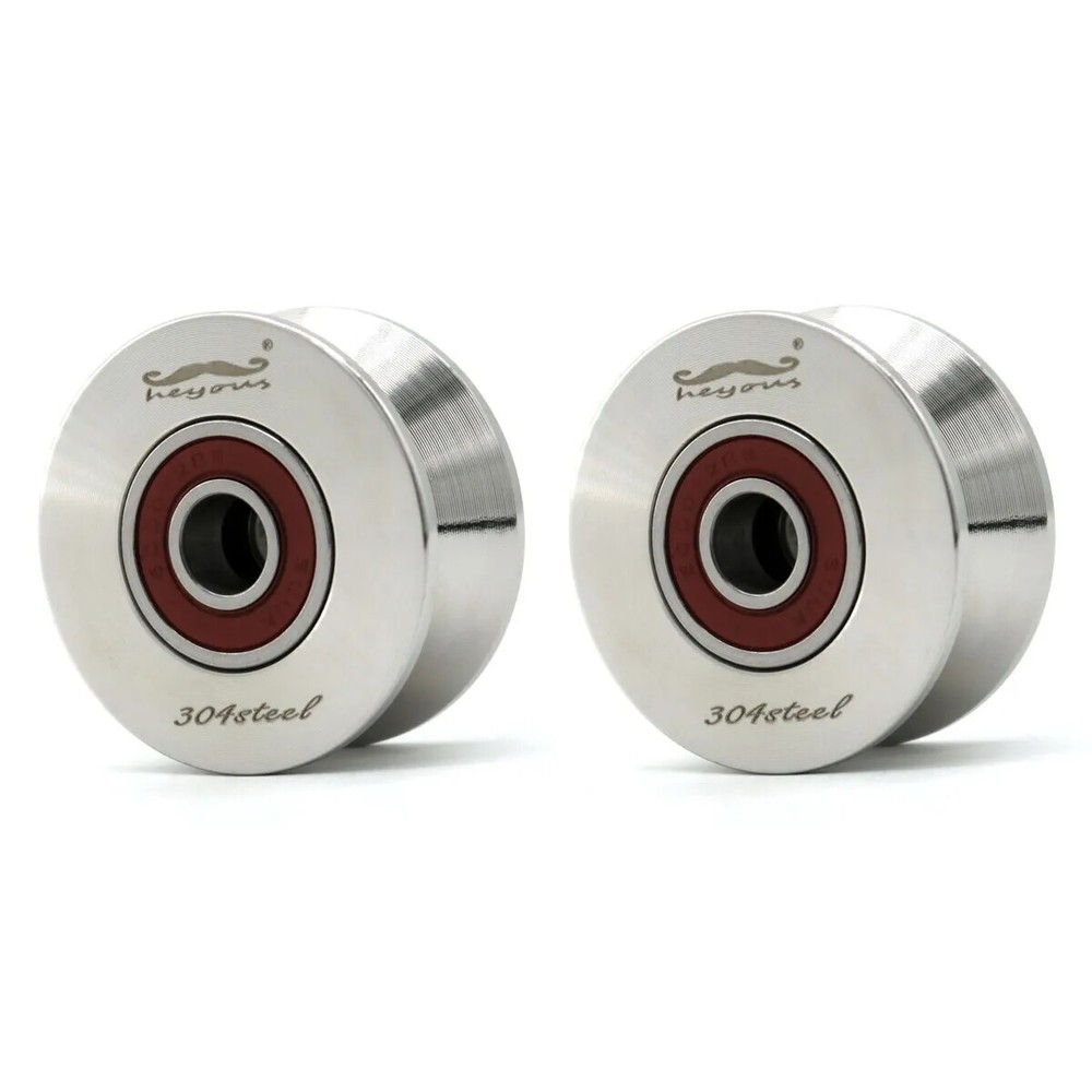 2PCS V-groove wheel stainless steel rolling door wheel Pulley Wheel Pulley Block