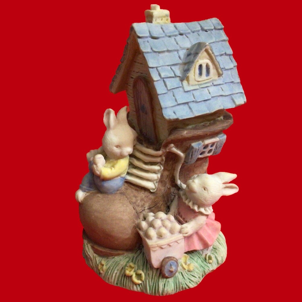 VINTAGE BUNNIES IN A SHOE FIGURINE