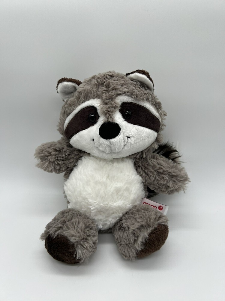 NICI Raccoon Forest Friends Soft Plush Stuffed Animal Gray White Black 10”