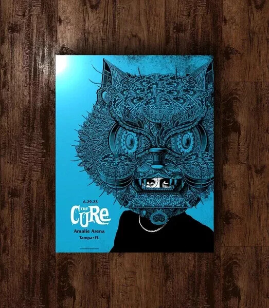 The Cure Tampa Florida Amalie Arena 6/29/2023 Tour Variant Concert Poster 18x24