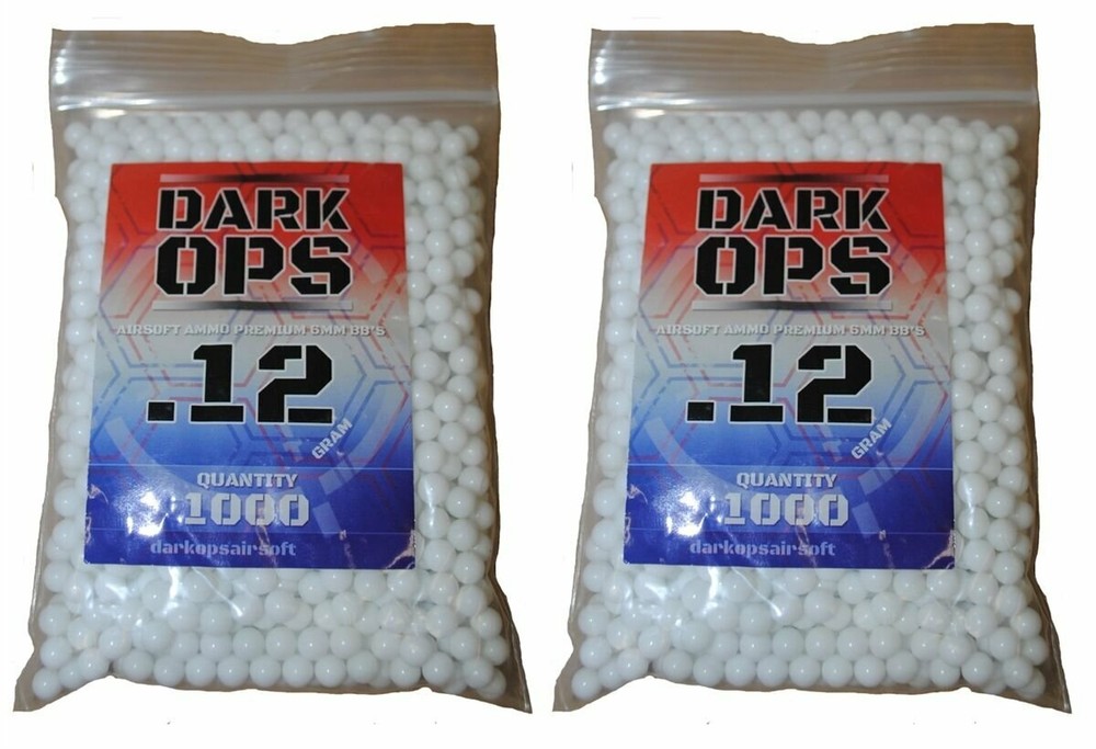 Quality Airsoft Gun Rifle Bullets 0.12 Gram 6 mm BB's Pellets Ammo 2000 Rounds