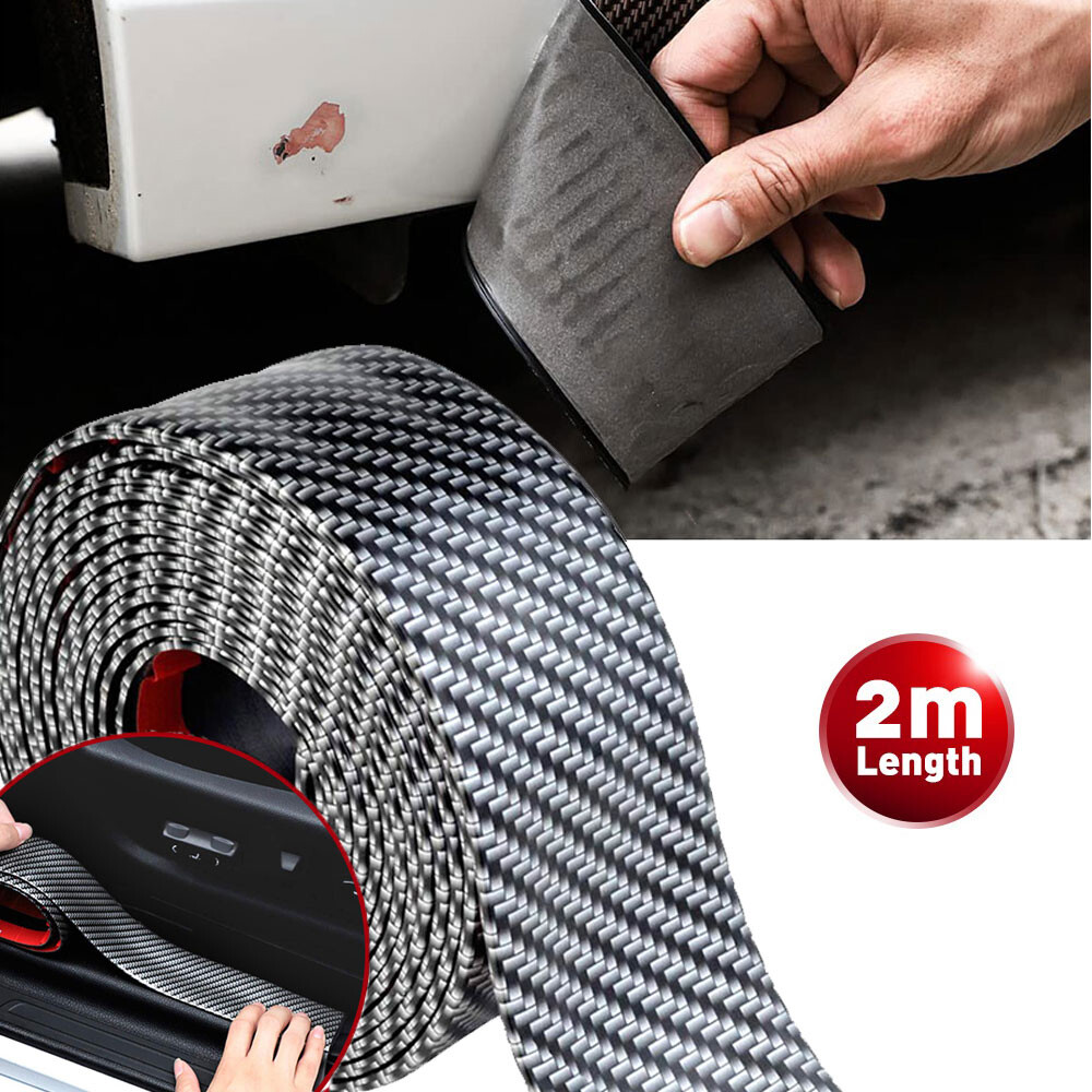 2M Universal Carbon Front Fiber Bumper Lip Strip Splitter Spoiler Side Skirt US