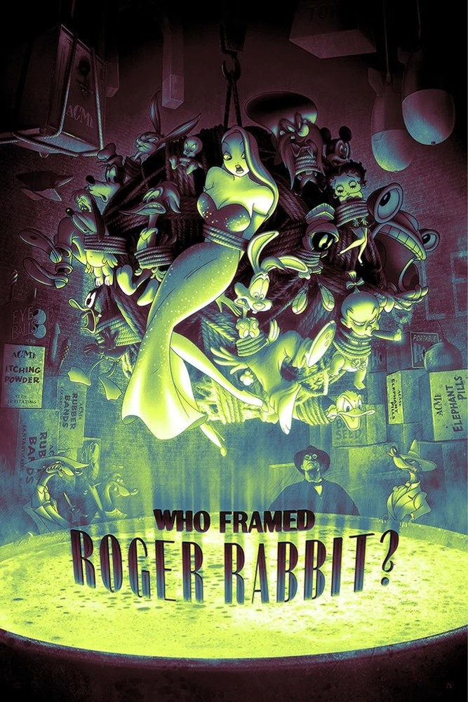 Who Framed Roger Rabbit Vintage Movie Poster Art Print by Kevin Wilson  