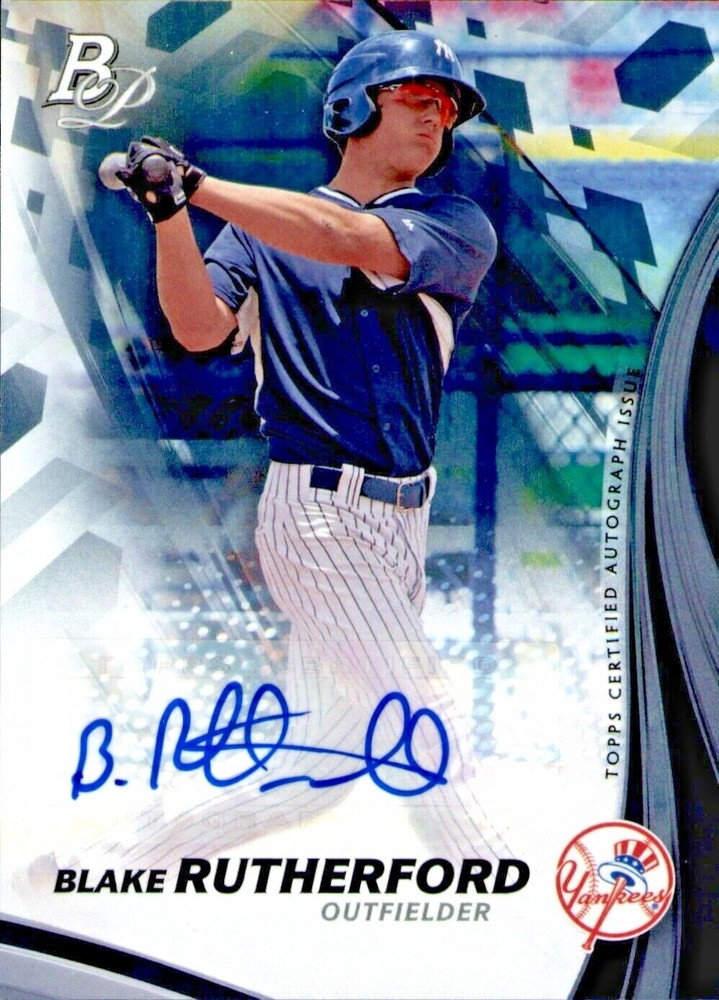 Bowman Platinum Blake Rutherford Top Prospects 2017 autógrafo #TPA-BR - Yankees