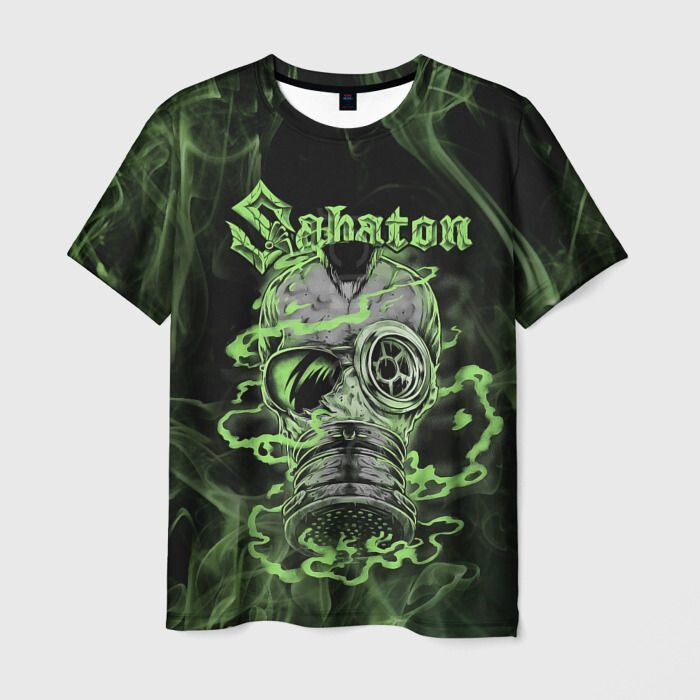 Top Tshirt summer clothes mens 3D printed shortsleeved horror round neck R8