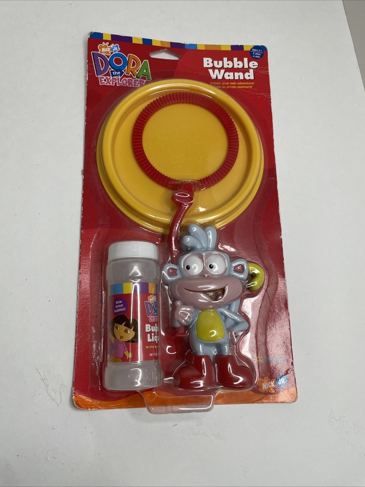 RARE NOS Dora the Explorer Boots the Monkey Bubble Wand 2004 New! Y2K A3