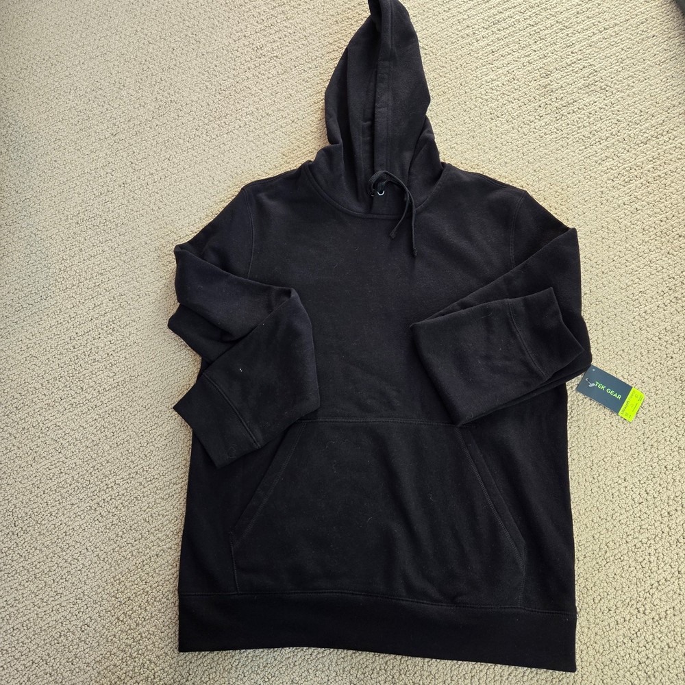 Tek Gear Womens Small Black Sweatshirt w/Hood Ultrasoft Fleece NWT