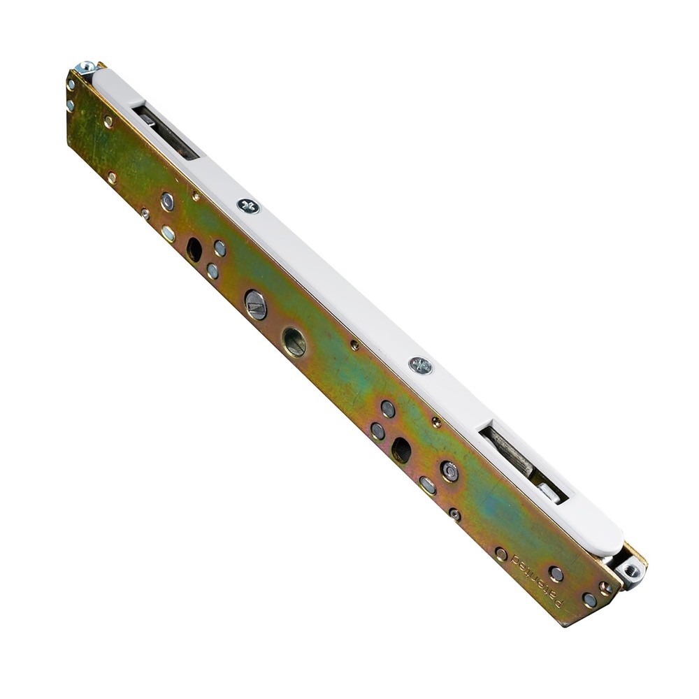 10-inch White Faceplate Dual Point Mortise Lock Replacement for 9-7/8