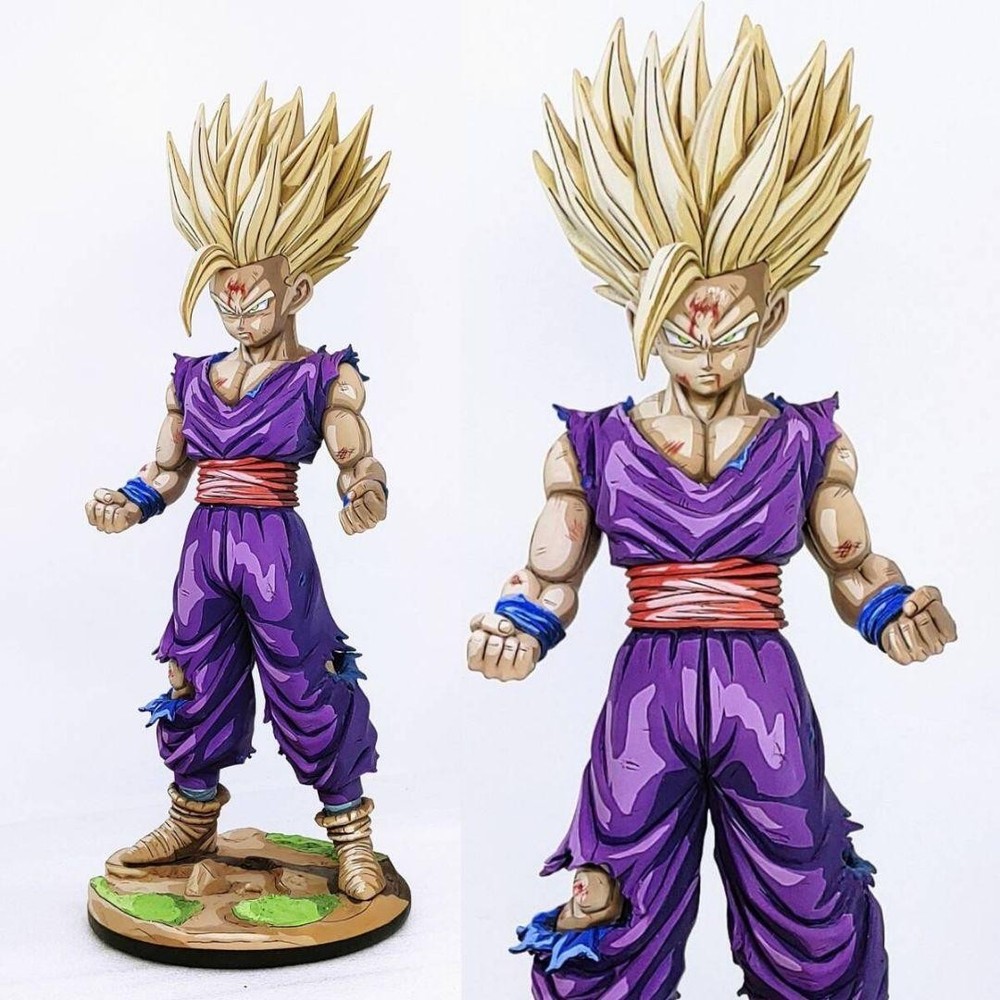 Dragon Ball Z MSP Gohan Figure Custom 2D Repaint No Box Original Stand
