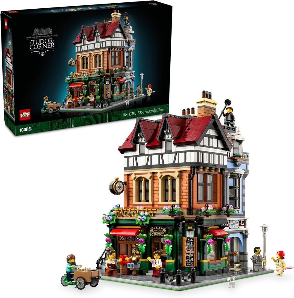 Icons Tudor Corner Building Set for Adults 18+ - DIY Miniature House Kit - Colle