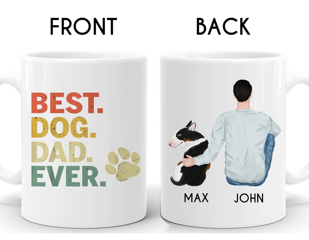 Personalized English Bull Terrier Mug Bull Terrier Dad Mug Bull Terrier Lover
