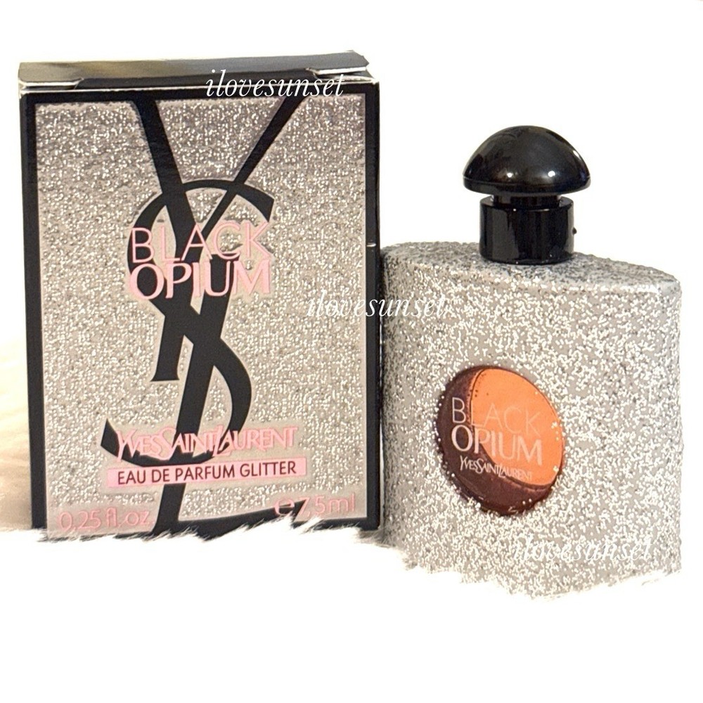 NIB {YSL} Yves Saint Laurent Black Opium Glitter Eau De Parfum 7.5ml Mini Splash